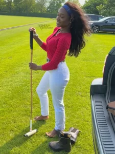 black girl playing polo